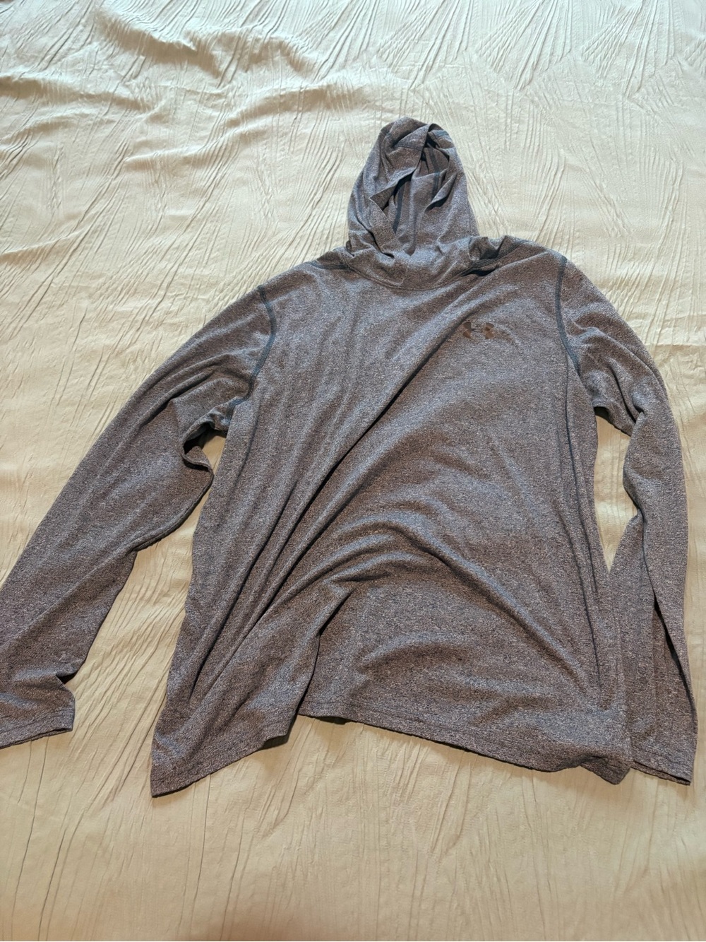 Under Armour Men's Performance Hooded Long-Sleeve Shirt in Heather Gray